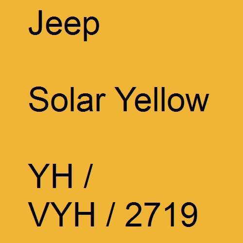 Jeep, Solar Yellow, YH / VYH / 2719.